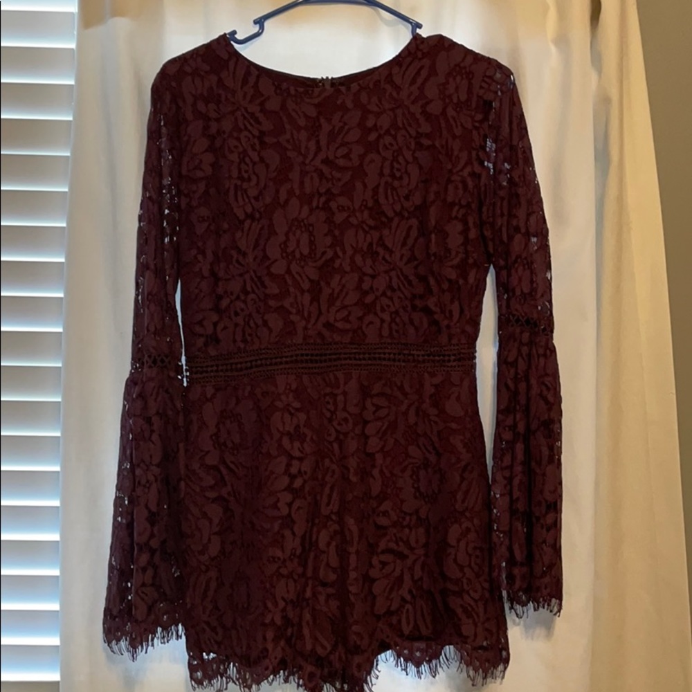 Lace Long Sleeve Romper
